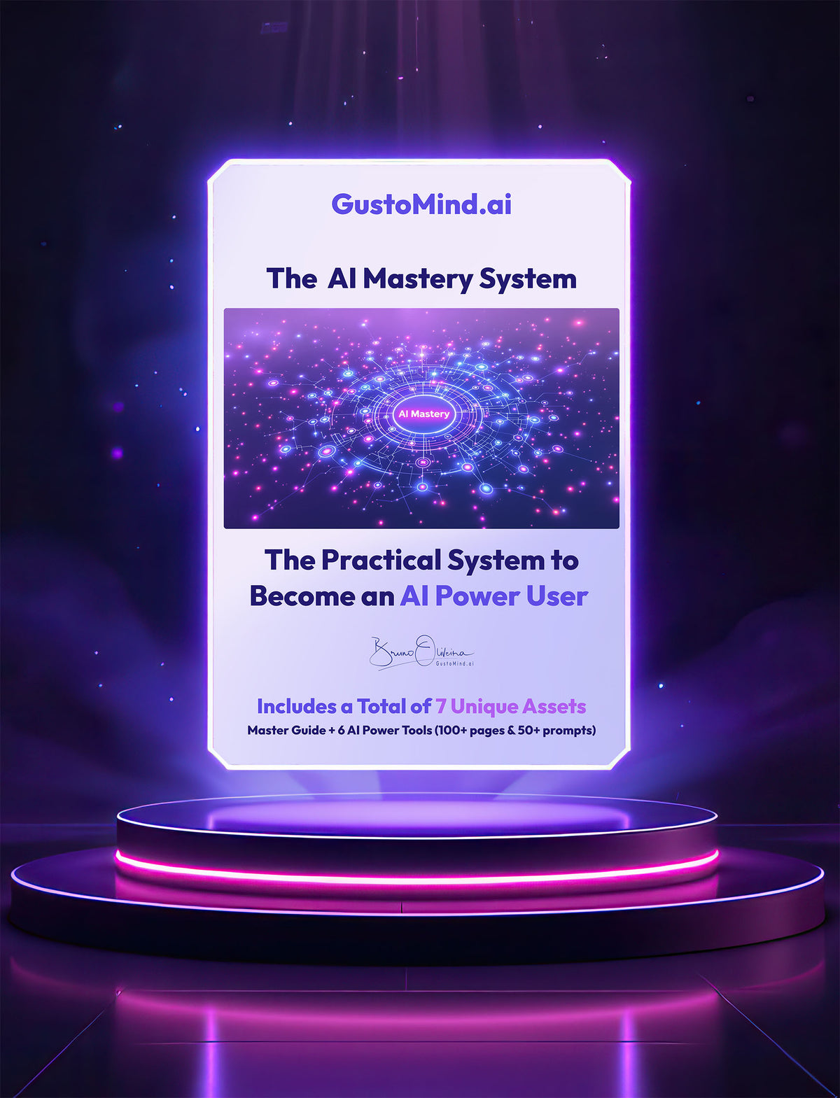 AI Mastery System - Complete AI prompt engineering course featuring 100+ page master guide, 50+ battle-tested prompts, and 7 exclusive professional bonuses
